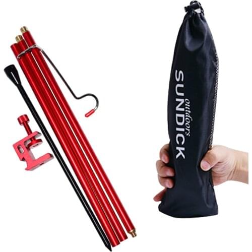 Telescopic Mini Foldable Lamp Holder Rod for Fishing Outdoor Camping Hiking BBQ Lantern Light Fixing Stand Holder Outdoor Tools