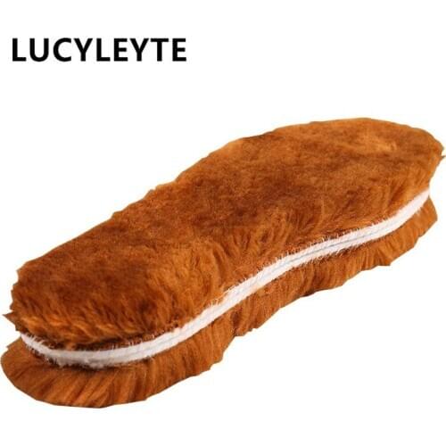 Warm Heated Insoles Soles For Shoes Winter Thick Pad Warm Insoles Imitation Wool Breathable Snow Boots Fur Insoles Pad