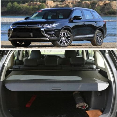 For Mitsubishi Outlander 2013-2020 2.0L 2.4L Cargo cover Leather Canvas retractable Trunk bulkhead curtain modified accessories