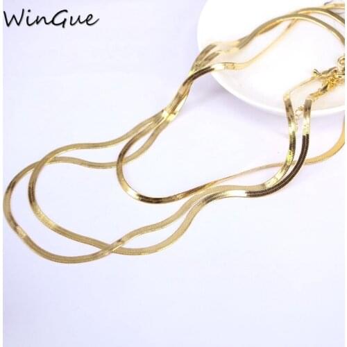 High quality Clavicle Blade Statement Women Gold Silver Color Choker Necklace Chain