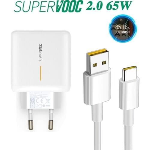 65W super vooc charger for OPPO Realme 7 Pro / Realme X7 Pro / Realme X7 phone USB Type-C Cable