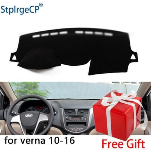 For Hyundai Solaris Accent Verna 2012-17 dashboard mat Protective pad Shade Cushion Pad interior sticker car styling accessories