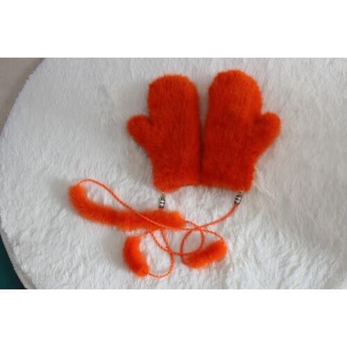 FREE Shopping Fur Mink Gloves Women Spring, Autumn and Winter