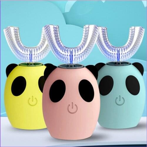 New U Shape 360 Degrees Sonic Electric Toothbrush Children Teeth Automatic Tooth Brush 3 Modes UV Sterilization Kids Toothbrush