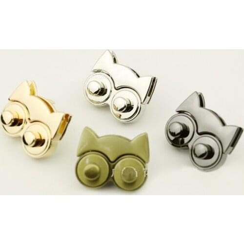 10 Pieces Handbags and bags alloy lock accessories Owl snap buckle lock mortise female bag decorative snap lock
