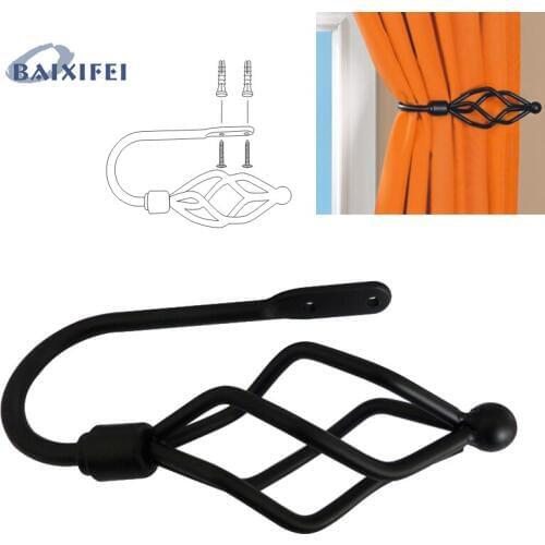 2 Pcs Home Hardware Curtain Tieback Wall Hook Curtain Buckle, U - shaped