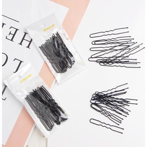 20pcs 6cm U Shape Hair Clips Bobby Pins for Women Girls Bride Hair Styling Accessories Black Gold Brown Hairpins Metal Barrettes