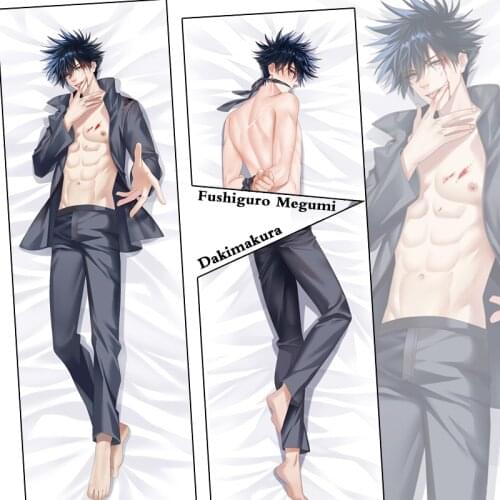 2021 Anime Dakimakura Jujutsu Kaisen Fushiguro Megumi Hugging Body Pillow Case Otaku BL Male Pillow Cover Bedroon Bedding