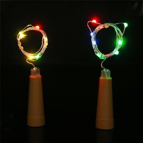 6PCS/Lot 10 LED Wine Bottle Lights Cork Battery Powered Starry DIY Christmas String Lights For Party Halloween Wedding Decoratio