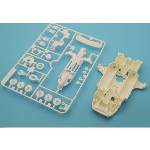 White/Red/Orange CNC MA Chassis Spare Parts for 1/32 Scale Tamiya Mini 4WD Racing Car Model