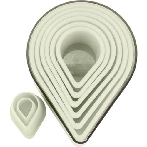 Free Shipping Nylon 8pcs Water Drop Shaped Cookie Cutters Set