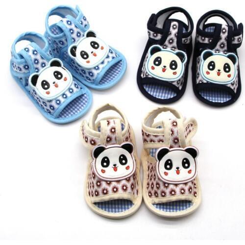 Newborn Baby Boy Girl Summer Shoes Unisex Flat Cotton Comfortable Summer Cartoon Soft Sole Outdoor First Walker Shoes G