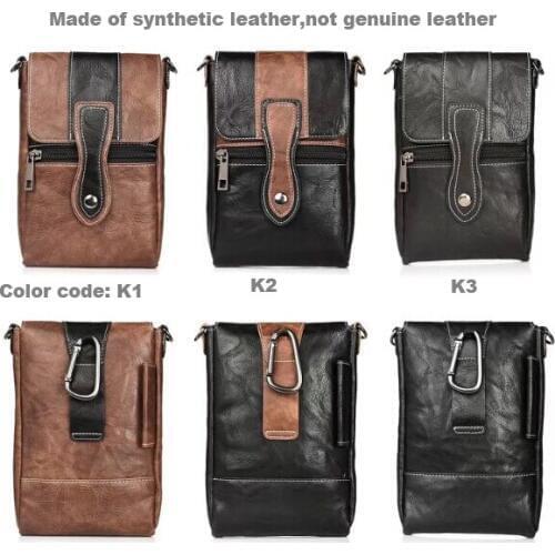 Holster Man Shoulder Belt Clip Mobile Phone Leather Case For Galaxy A8 (2018)/A8+ (2018)/C7 (2017) J7+/C8,Yota YotaPhone 3 Yota3