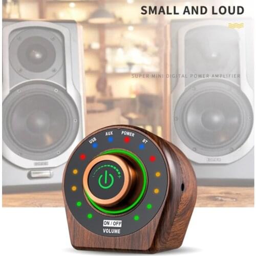 Digital Bluetooth 5.0 Power Amplifier Class D Hi-Fi Stereo Amp 3.5mmAUX/USB/Bluetooth Input for Phone PC MP3