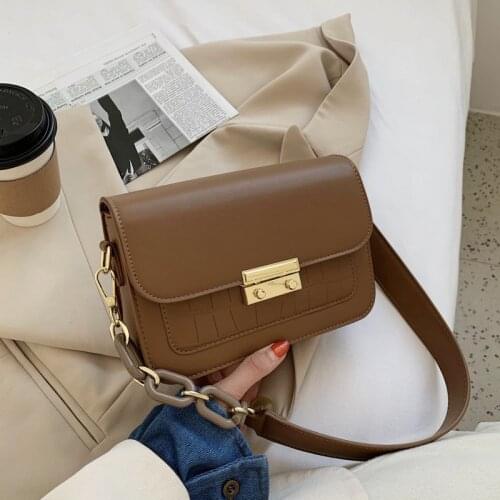 Elegant Female Mini Tote bag 2020 New Quality Leather Womens Designer Handbag Crocodile pattern Chain Shoulder Messenger Bag