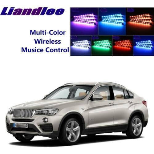 LiandLee Car Glow Interior Floor Decorative Atmosphere Seats Accent Ambient Neon light For BMW X3 E83 F25 G01 X4 F26 G02