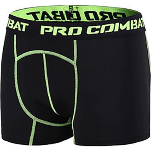 Men\s Fitness Shorts Elastic Waist Compression Boxer Short Pants Sports Trousers Gym Running Shorts1