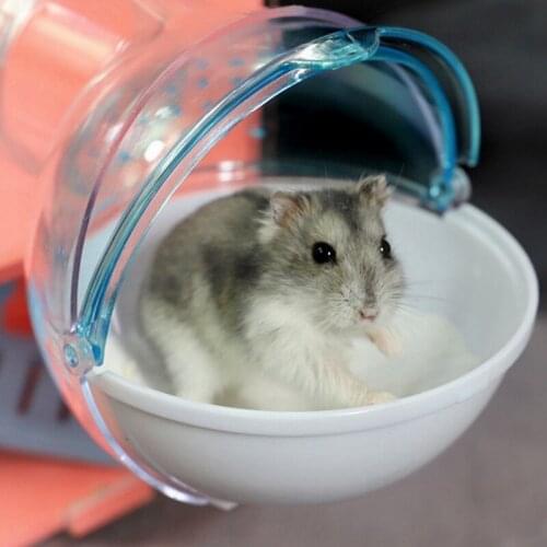 Hamster Toilet Mouse Gerbille Bathroom Acrylic Material Breathable Hamster Sand Bath Container Hedgehog Cage Squirrel Cave