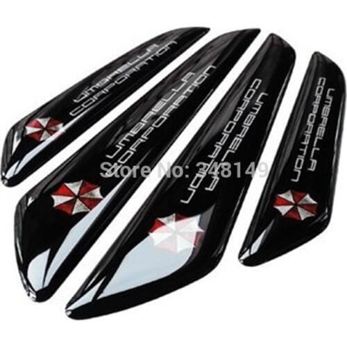 Aliauto 4 x Umbrella Corporation Car Door anti-collision Accessories Protection sticker for Ford focus VW Honda Hyundai Lada kia