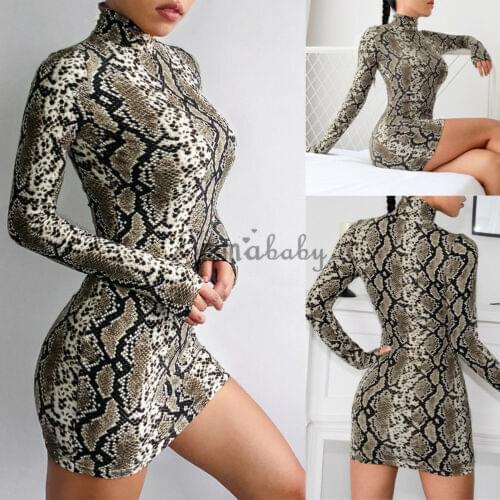 New Autumn Summer Fashion Sexy Womens Tight-Fitting Long-Sleeved Party Club Short Mini Dress