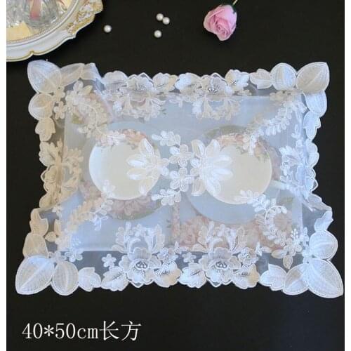 New European-style lace embroidery refrigerator towel multi-function dust cover cloth tablecloth Christmas wedding decoration