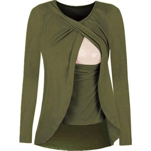 New styles Long Sleeve Maternity Clothes nursing wear nursing top breastfeeding wear breastfeeding clothing T-shirt