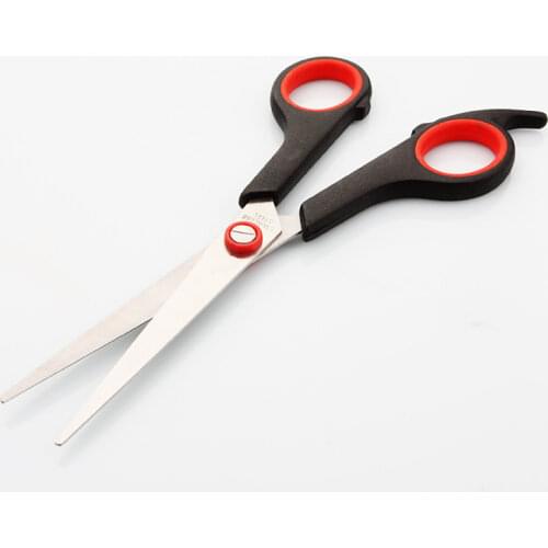 Stainless steel office stationery scissors haircut scissors flat scissors pet household plastic handle student art scissors