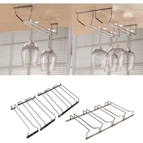 Under Cabinet Stemware Hanging Holder Wine Glasses Hanger Kitchen Home Bar