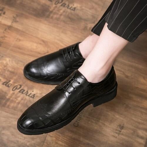 Plus size 38--47 mens classic evening wear luxury leather shoes mens Oxford Italian brand mens formal shoes zapatos de hombre