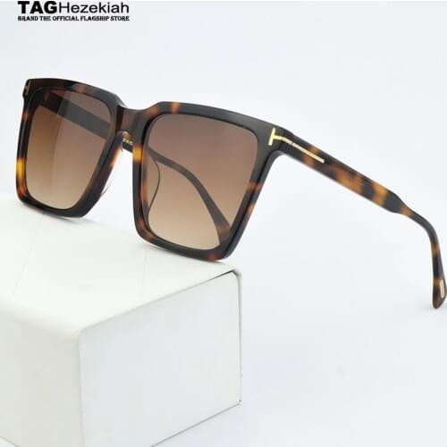 Square retro sunglasses men women TF5686 acetate frame Luxury Brand design Sun glasses driving Goggles UV400 vintage sunglass