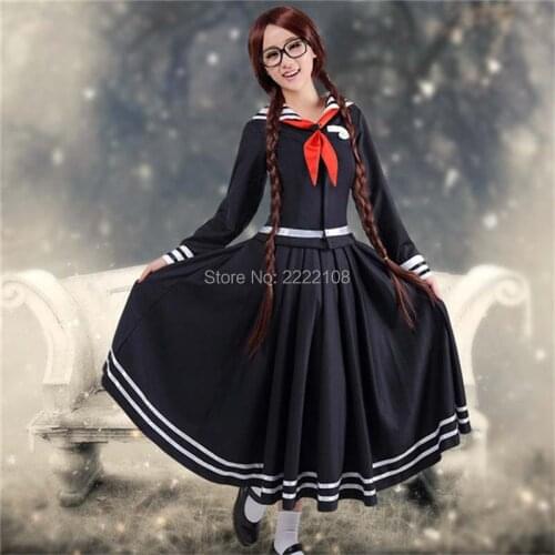 Super Dangan-Ronpa 2 Fukawa Toko Danganronpa Dresses Cosplay Costume School Uniform Student Costume For Girl Women
