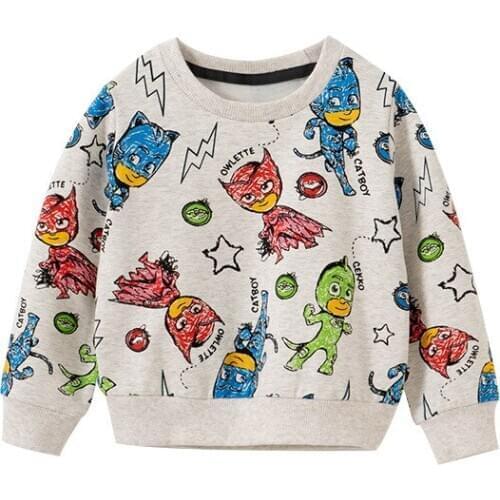 2020 Toddler Boys Hoodies Casual Cartoon Print Long Sleeves Sweatshirts for Boy Kids Clothing High Quality Tops Child Tshirt