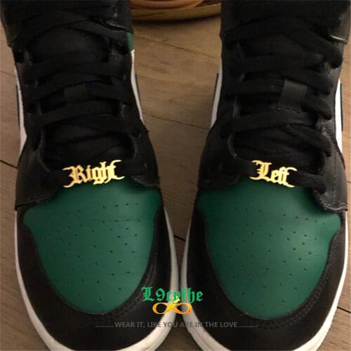 Shoe Decorations Left Right Letter Shoe-buckle For Women Men Jewelry Sneaker Stainless Steel Shoe Fastener Best Friends Gift