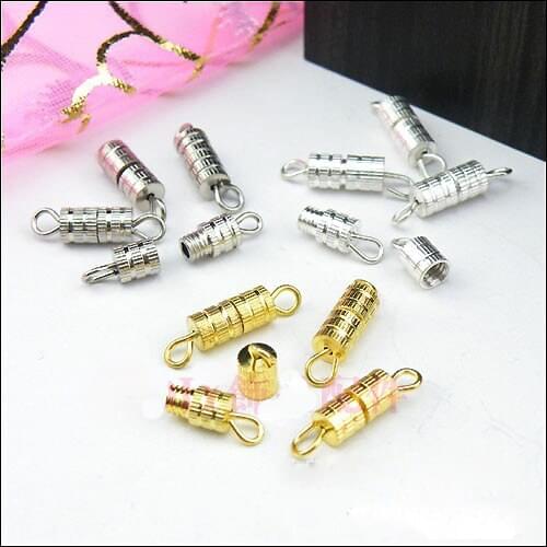 Yage 15*4mm 50pcs Screw Clasp For jewelry making,3 color screw connector for jewelry findings