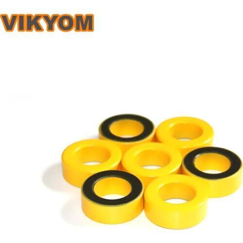 Ferrite Core Toroid Core 10PCS T157-6 Ferrite Chokes Ring Iron Powder Inductor Ferrite Rings Yellow Black