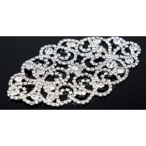 20Pcs Beaded Crystal Rhinestone Applique for Wedding Dresses Bridal Belts Headpiece