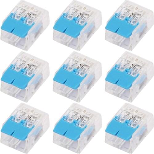 2P Wire Cable Connectors Universal Compact Conductor Splicing Wiring Connector Push-in Terminal Block SPL-2/3 LED