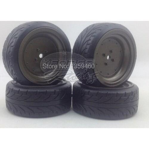 4pcs RC Hard Pattern Drift Tires Tyre Wheel Rim P4BR 3mm offset (Painting Brozen) fits for 1:10 Drift Car