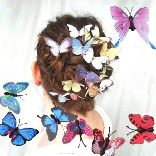 5pcs Women girls Plastic Butterfly Hair Clips Headwear Bridal Hairpins hair barrettes hair band clips girls Hair Accessories