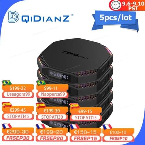 5pcs/lot T95 Plus Smart tv box Android 11 2.4G/5G Wifi RK3566 Quad Core 8GB 64GB 1000M 8K Media Player Android tv Set Top Box