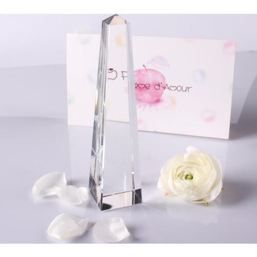 7.87 Inch Hight Clear Rare Crystal Glass Tower Model Figurines Paperweights natural stones and minerals Crystals For Home Decor