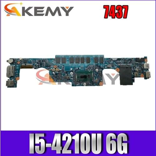 Akemy I5-4210U 6G FOR DELL INSPIRON 7437 Laptop Motherboard DOH40 12310-1 PKNM5 CN-0W5PG0 W5PG0 Mainboard 100% tested