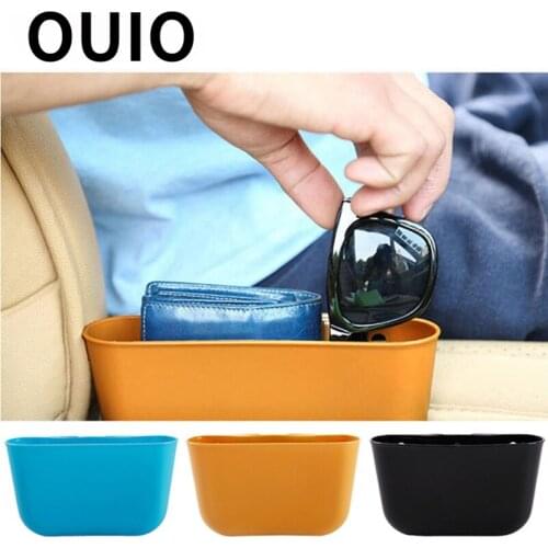 OUIO 1PC Car Hanging Trash Box Phone Holder Storage Bag For Seat Leon Ibiza Skoda Rapid Fabia Octavia Yeti Audi A3 A4 B8 B6 B7