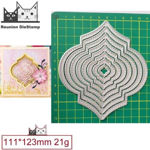 Lantern-shaped Base Frame Metal Cutting Dies Decorative Scrapbooking Steel Craft Die Cut Embossing Paper Cards Stencils