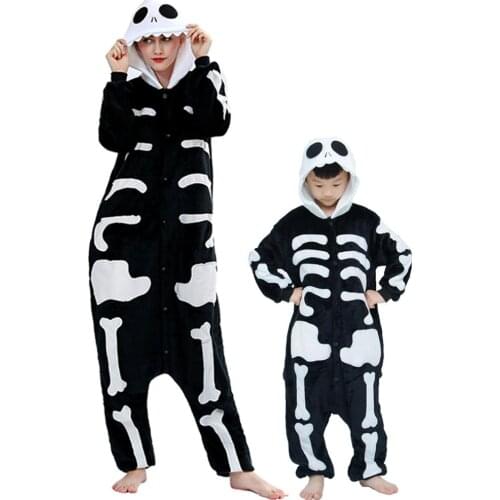 Kids Scary Skeleton Skull Onesies Pajamas Children Baby Girls Pyjamas Boys Sleepwear Animal Licorne Onesie Kids Costume