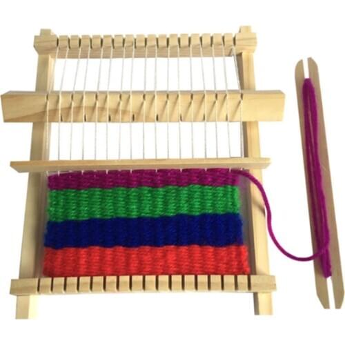 Kids DIY Loom Toy Hand-Knitting Wooden Loom Toys Children Weaving Machine Educational Toy Childrens Educational Woven Toy