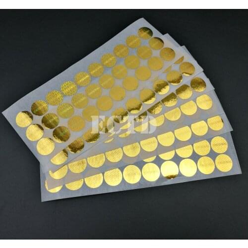 2000PCS hologram original Gold label sticker diameter 0.6" x 0.6"