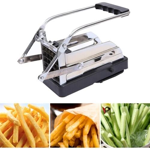 Potato Chipper Onion Kitchen Gadgets Cucumber French Fries Non Slip Manual Cutter Multipurpose Stainless Steel Home Restaurant