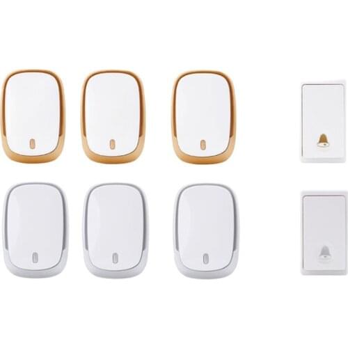 Hot bell kits 1 push 3 receiver wireless door bell emitter free of battery wireless doorbell ip44 200M work chime door ring