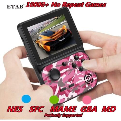 Retro Built In 10000+Games Mini Handheld Game Console Rechargeable 3inch HD Screen Kids TV Video Game Player For 5 Platforms